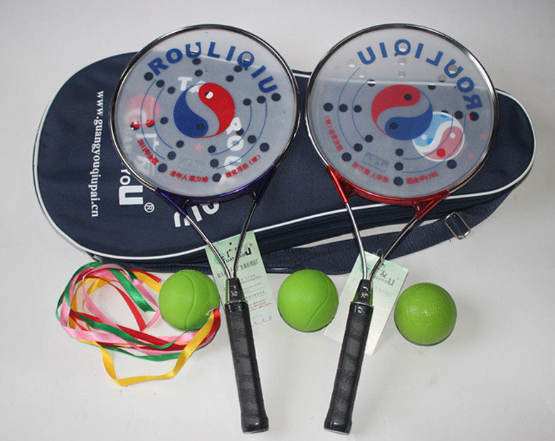 正品 广友� 太极柔力球拍 高级不锈� 柔力球拍 P4套装�? border=