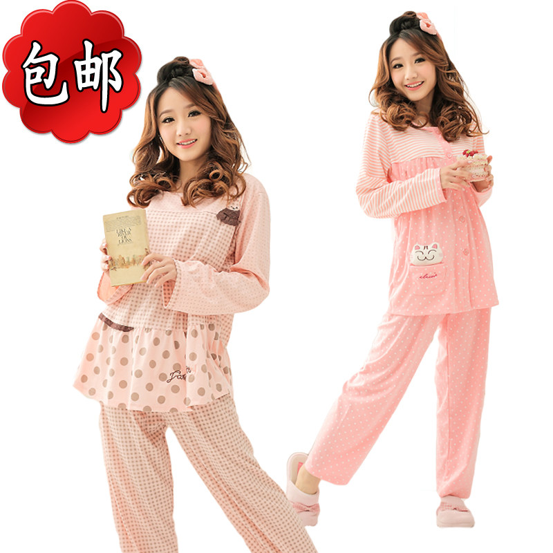 月子服夏装 外出时尚孕妇装 春夏季纯棉产妇睡衣哺乳衣喂奶衣秋装