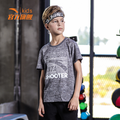 安踏童装 男童T恤儿童夏装男2018夏季新款中