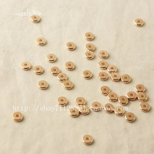  DIY手工材料饰品藏银合金配件7MM左右金色 银色 垫片五金配件