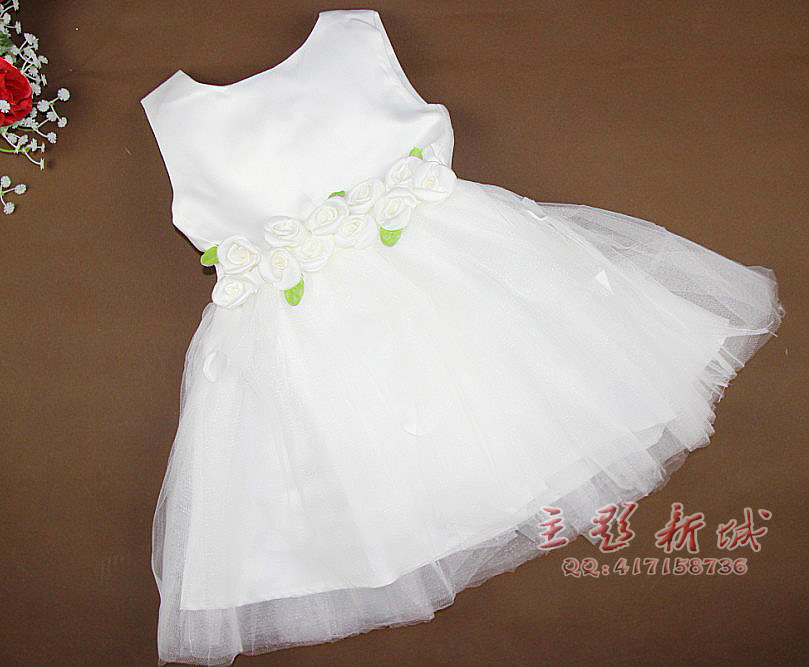 儿童公主裙<em>女孩演出</em>表演<em>服装</em>花童礼服舞蹈服 