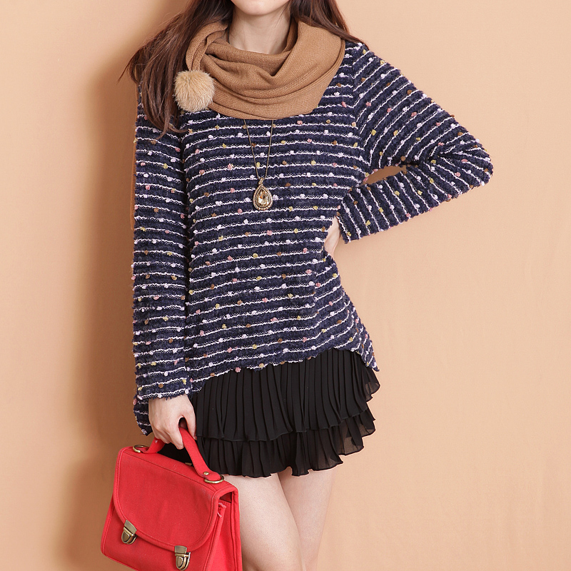 个性彩色点点百褶...