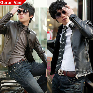  新品  机车男士男式皮衣外套 男装外套 韩版修身 皮夹克pu皮衣 男
