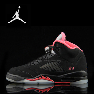  耐克乔丹5代 AIR JORDAN 5 女款篮球鞋 AJ5黑粉 女鞋 440892-001