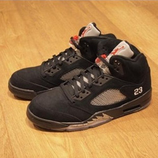  耐克男鞋 Air Jordan 5 乔丹5代篮球鞋 流川枫女款 AJ5黑银