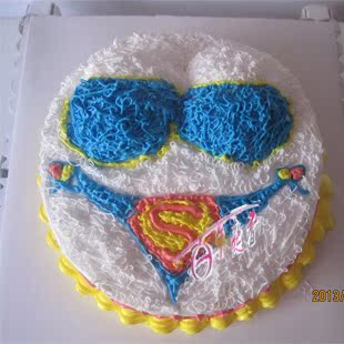 特色超人比基尼生日蛋糕哈尔滨市区部分地区免