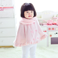 恩恩熊<em>婴儿披风</em>斗篷<em>女宝宝披风</em>秋冬装珊瑚绒新