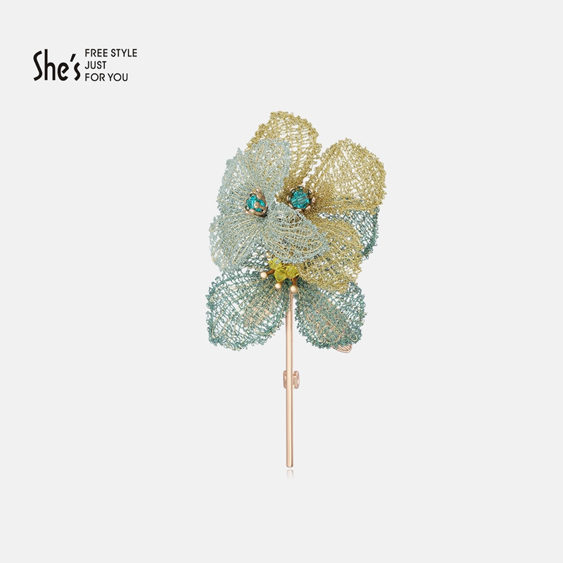 shes茜子璎粉物语原创系列双色手工织绣禾雀花胸针气质胸花配饰女|ruв категории Украшения,ювелирные изделия, брошь - от Buy2taobao.com для оказания профессиональной услуги покупки агента Taobao
