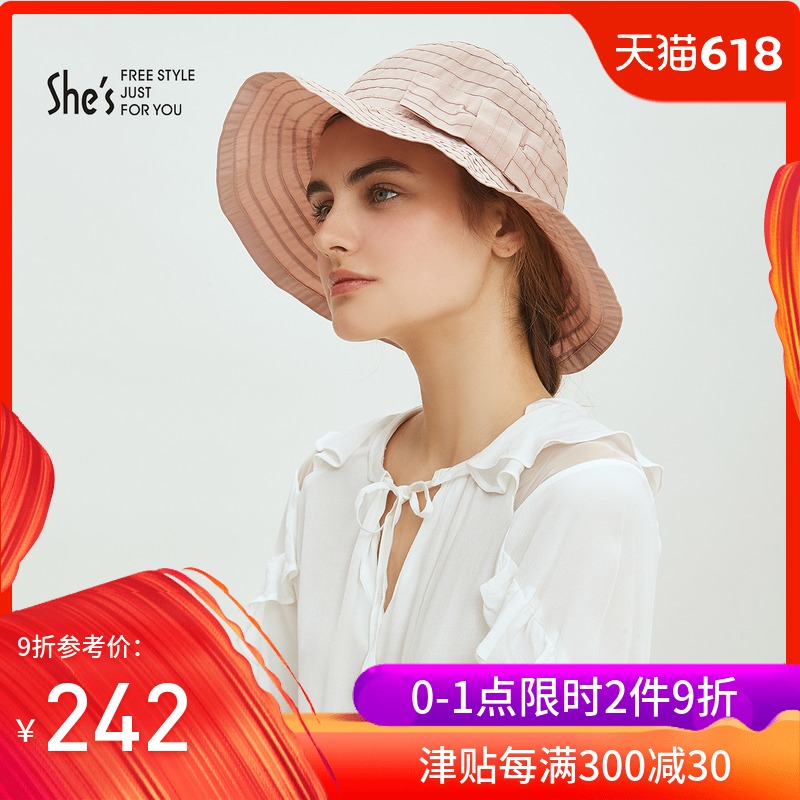 shes茜子休闲轻便透气渔夫帽 柔软可折叠太阳帽子女防晒遮阳帽在类目 服饰配件/皮带/帽子/围巾, 帽子中 - 来自Buy2taobao.com提供专业的淘宝代购服务