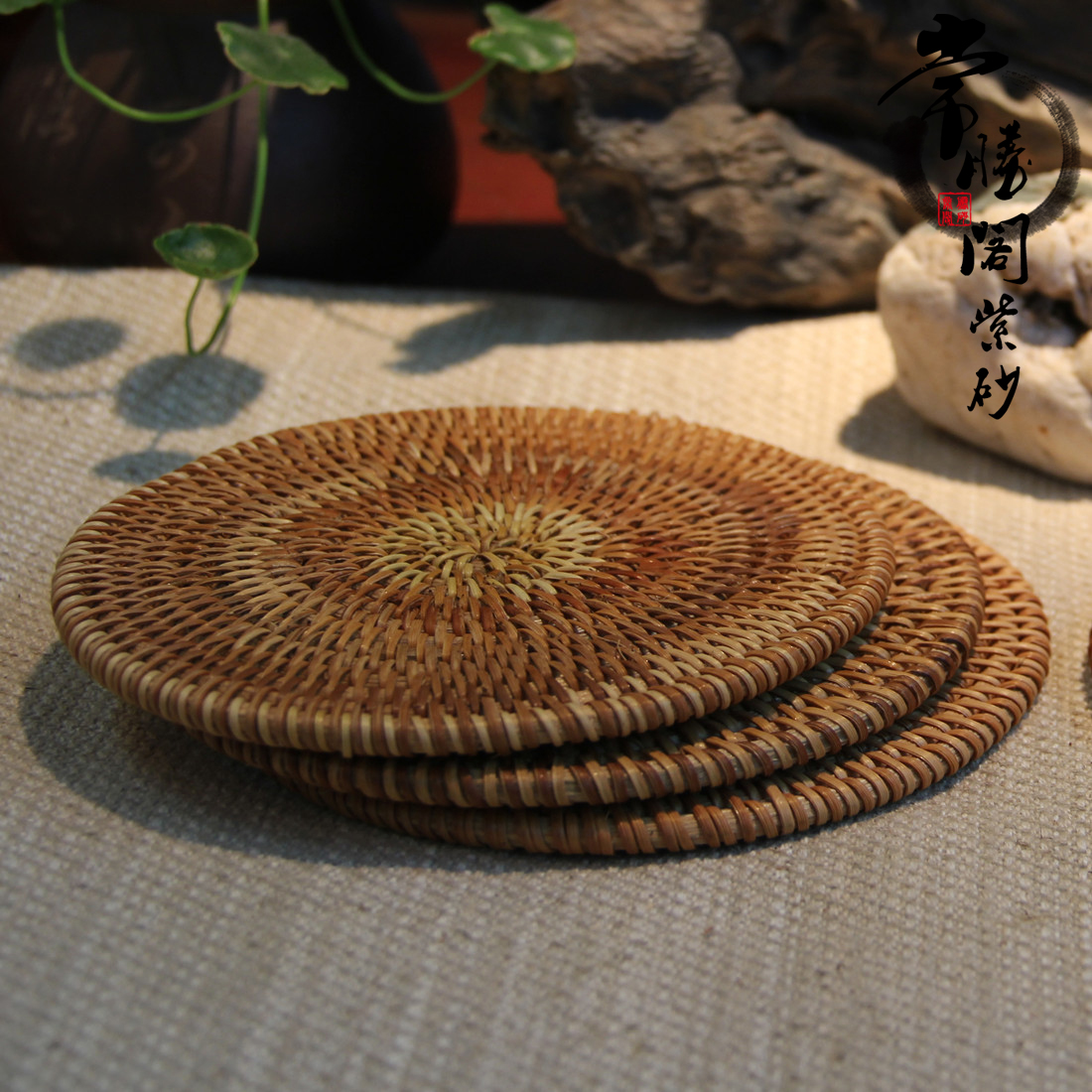常胜阁宜兴紫砂壶茶道 功夫茶具茶道 藤编壶垫 杯托 壶托|ruв категории посуда, чайный сервиз, Садо/ноль - от Buy2taobao.com для оказания профессиональной услуги покупки агента Taobao