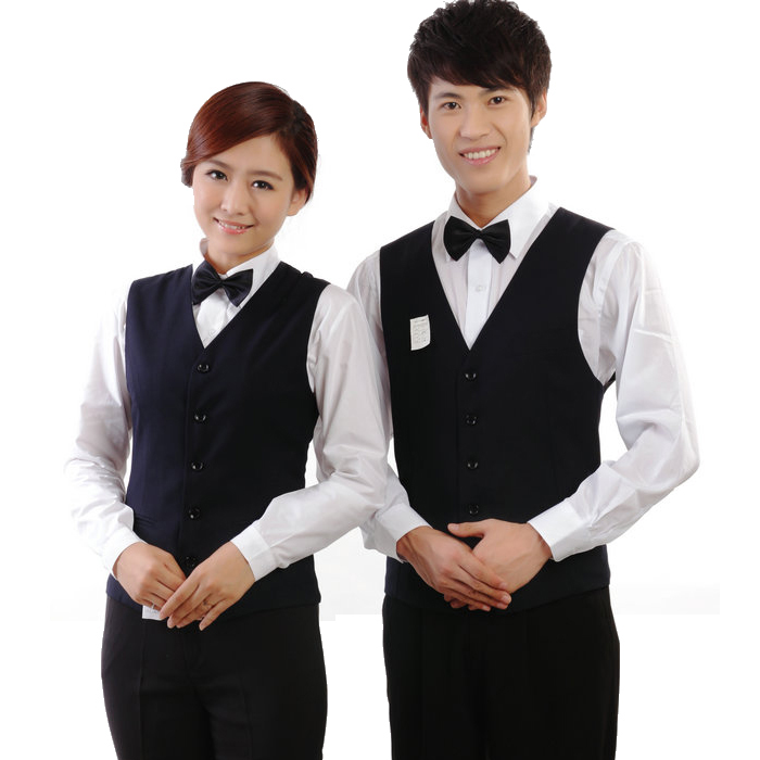 超市工作服 服务员 吧台