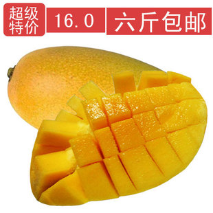  海南新鲜水果 黄皮芒果 金煌芒营养食疗水果 芒果王 6斤包邮特价