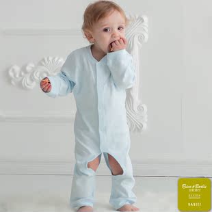  春新品新生婴儿连体衣婴儿开裆连体衣春秋冬宝宝内衣爬服纯棉