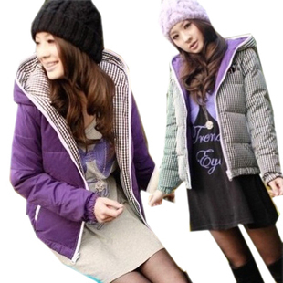 2012清仓正品反季秋冬装<em>女短款</em>双面穿<em>加厚</em>羽