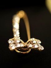 Stylish and elegant and lovely diamond bow pin brooch