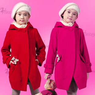  新款女童加厚大衣呢外套女大童呢子韩版儿童春秋装 东港一秀