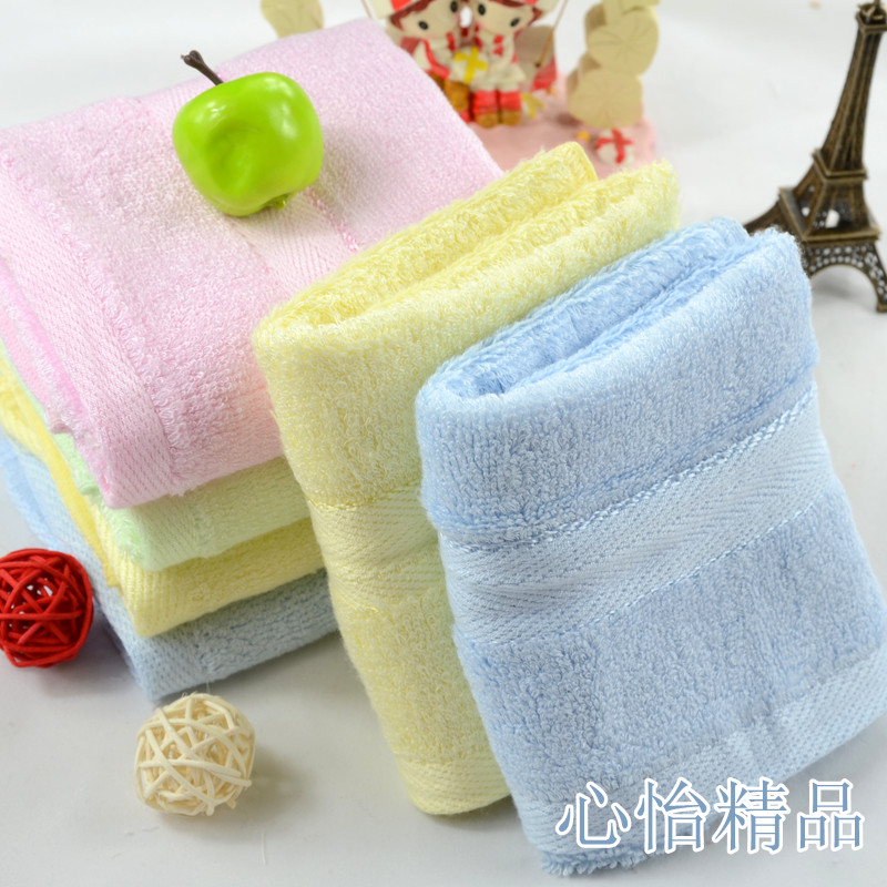 10条包邮 竹纤维儿童方巾 超柔儿童毛巾小毛巾