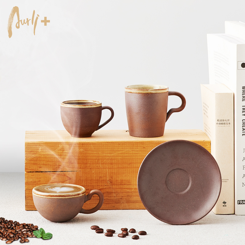 陶作坊Aurli老岩泥浓缩咖啡杯套装陶瓷日式简约下午茶杯手工礼盒|msdalam kategori pinggan mangkuk, kopi, cawan kopi - dari Buy2taobao.com untuk memberikan perkhidmatan ejen Taobao profesional membeli