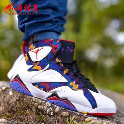 小鸿体育 air jordan 7 sweater aj7 白紫毛衣 304774