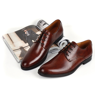  新款欧美英伦风复古雕花中性小皮鞋布洛克正装女鞋真皮牛津鞋