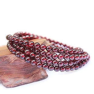  促销：天然水晶，紫晶、粉晶、石榴石4毫米围绕手腕4圈手链