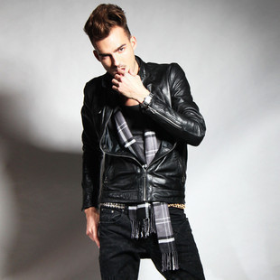  杰克琼斯正品13秋冬新款男装帅气水洗PU皮时尚休闲男士皮衣外套