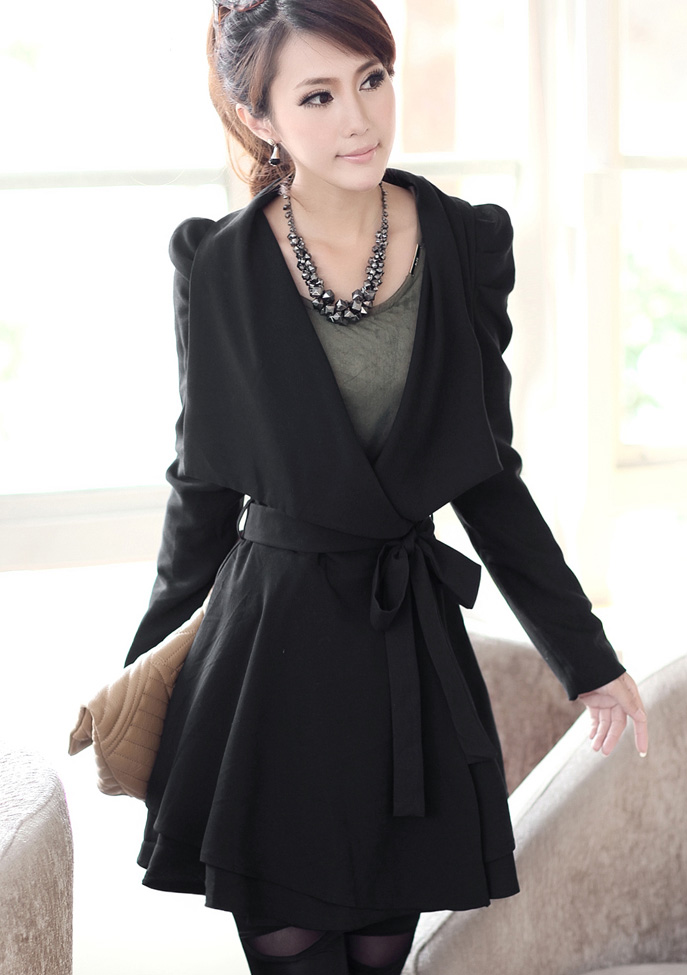 2013春秋款大衣女歌莉娅时尚气质修身风衣大