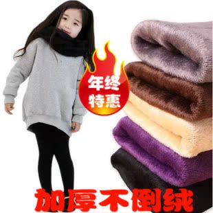 女童打底裤秋冬 女童靴裤加厚打底裤 儿童加绒打底裤子女加绒棉裤