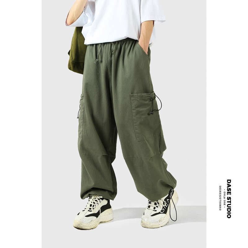 solar system Retro Easy American style Overalls men and women Trend summer Ami Khaki Ankle banded pants Diddy trousers Straightin the Men's clothing, Casual pants category - from Buy2taobao.com to provide professional Taobao agent buy service