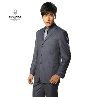  法派Fapai专柜正品 男士商务正装宽松型深灰西服上衣A7371031特价