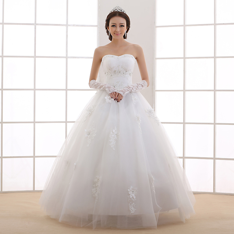 2013春季最新款婚纱韩版甜美公主蓬蓬裙婚纱韩式齐地抹胸绑带婚纱 2013春季最新款婚纱韩版甜美公主蓬蓬裙婚纱韩式齐地抹胸绑带婚纱