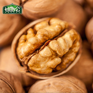  甘亩仑 特级纸皮核桃 薄皮核桃 大核桃 新疆核桃 500g 买2送1