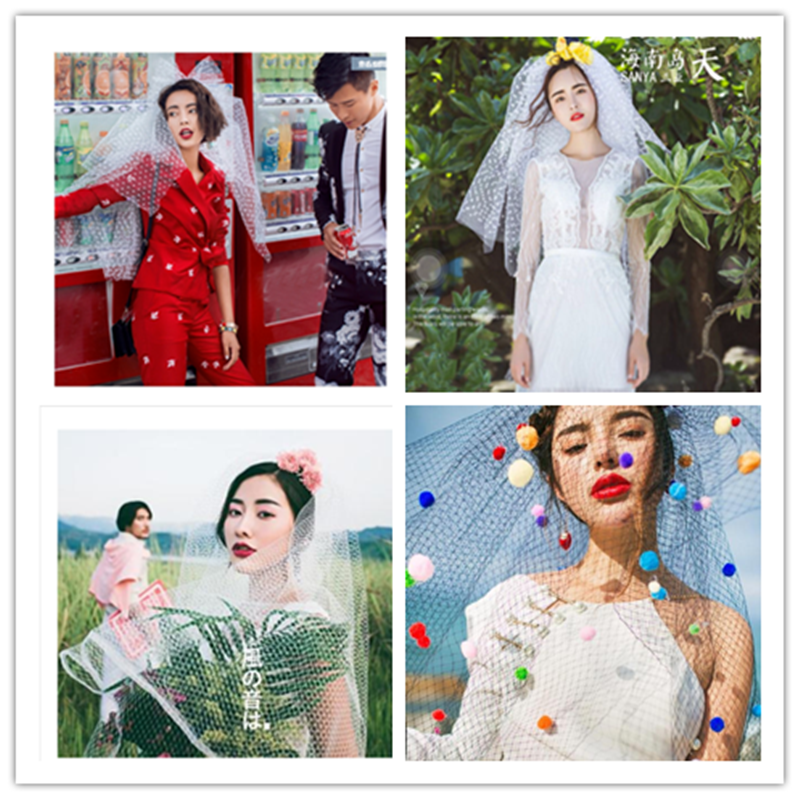 originality bride white Wave Headdress new pattern shot modelling Spinning Beach Location Travel Photography Photography propin the Accessories/Leather belt/Hat/Muffler , Wedding dress accessories , Veil category - from Buy2taobao.com to provide professional Taobao agent buy service