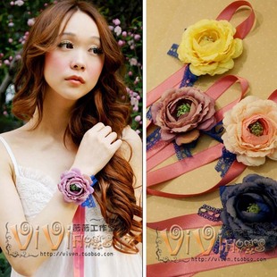  淘金币 韩国蝴蝶结花朵发饰 韩版结婚配饰发箍饰品发圈发绳