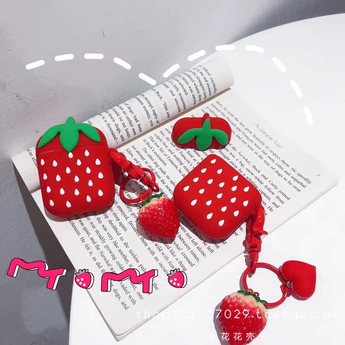 可爱小草莓苹果Airpods1/2代保护套耳机套硅胶软壳全包防摔创意女|ruв категории Цифровые аксессуары, MP3/Mp4 аксессуары, наушники - от Buy2taobao.com для оказания профессиональной услуги покупки агента Taobao