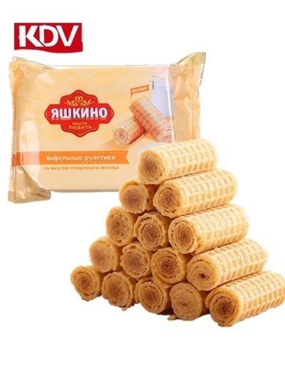 Russia Condensed milk Crispy Chicken rolls Sandwich waffle Milk and eggs cream Chicken rolls Crispy snacks kdv Chicken rollsin the Snacks/Nuts/Specialty , Biscuit/Popped , Biscuit (New) , Omelet biscuit category - from Buy2taobao.com to provide professional Taobao agent buy service