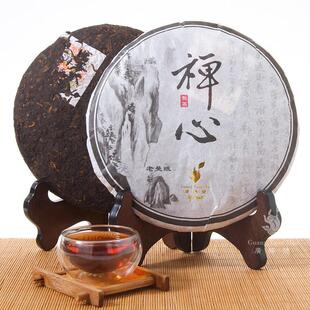  禅茶 普洱茶熟茶特级 禅心七子饼 云南老曼娥乔木古树茶 买二送一