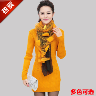 秋冬新款女装气质连衣裙韩版修身显瘦中长款加