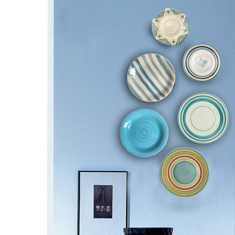 American style ceramics Pendant Mediterranean Sea A plate Decorative painting Wall hangings Restaurant decorate Northern Europe Ceramic plate Wall decoration Background wallin the Home accessories , Decorative items , Decorative proprietary/Hanging plate category - from Buy2taobao.com to provide professional Taobao agent buy service