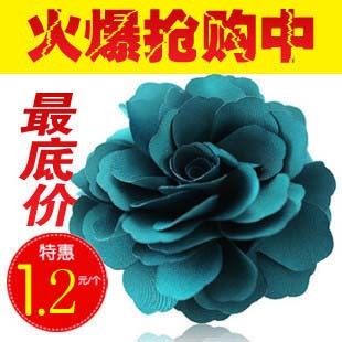  批发韩版高档布艺雪玫瑰花朵胸花胸针绢花发饰发夹头饰手工大花朵
