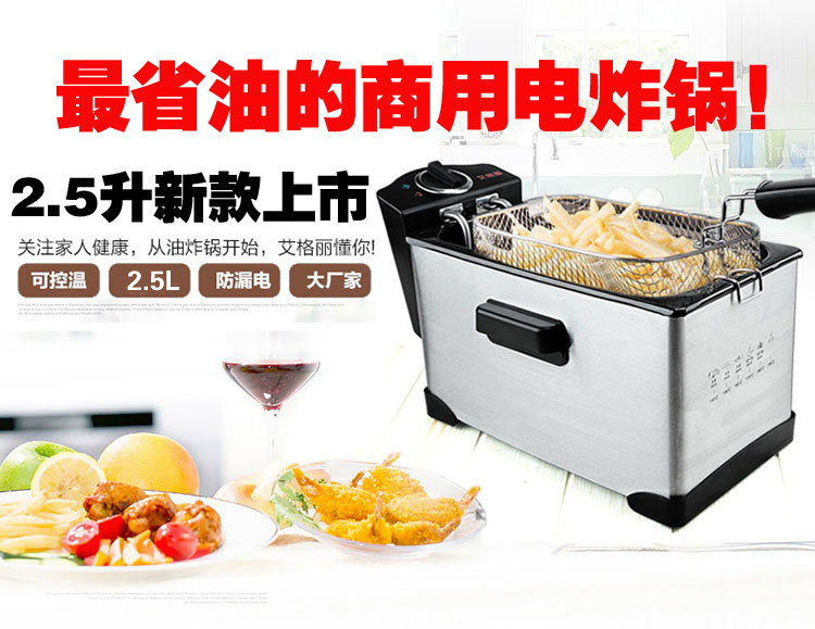 艾格麗 2.5升不鏽鋼家用小商用電炸鍋恒溫多功能炸鍋炸雞柳薯條機在類目 廚房電器, 電炸鍋中 - 來自Buy2taobao.com提供專業的淘寶代購服務