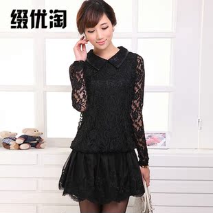  缀优淘打底衫长袖蕾丝衫新品质女装小衫春装新款品牌韩版潮时