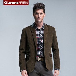 千纸鹤旗舰店 男装 春装新品 商务时尚帅气修身西装Q663