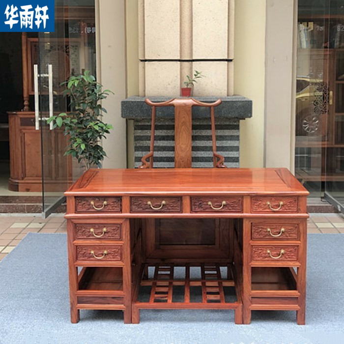 红木家具缅甸花梨木书台办公桌中式书房电脑桌大果紫檀实木台|ruв категории жилой мебели, Таблица класса, стол - от Buy2taobao.com для оказания профессиональной услуги покупки агента Taobao