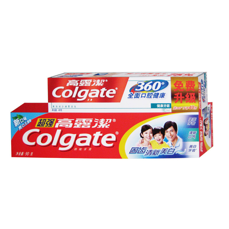 【天猫超市】高露洁超强固齿清新美白防蛀牙膏高钙90g送360度40克