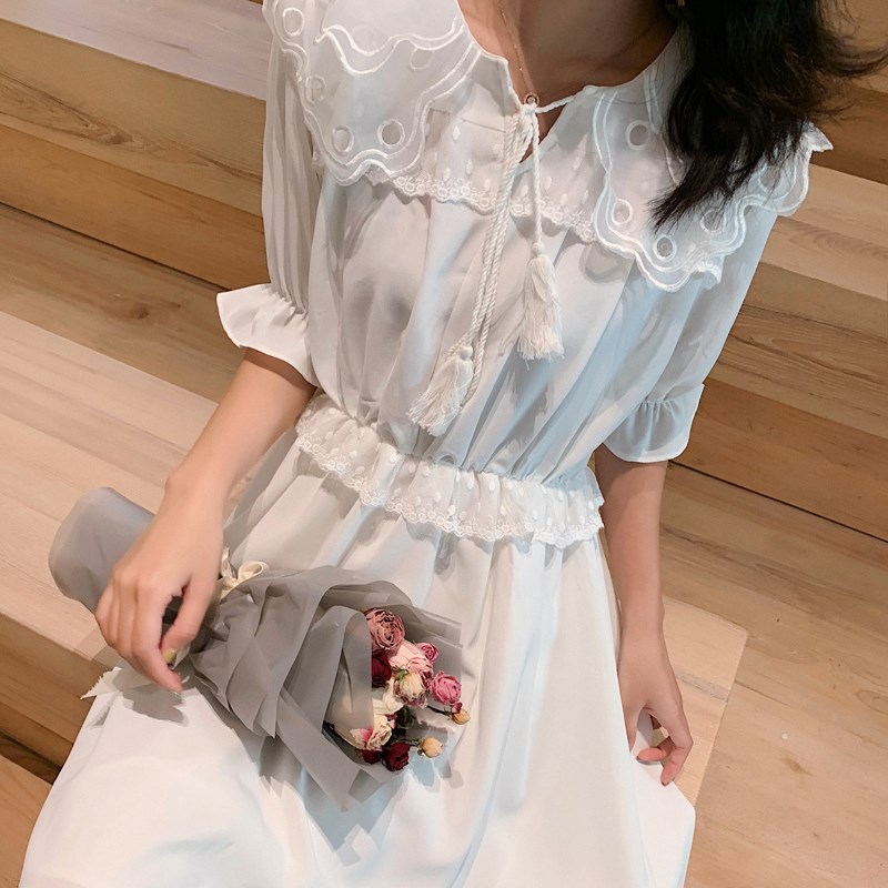 2019 new pattern Women's wear summer France Dress Bellflower temperament skirt fairy Sen family Dressin the Packing, Logistics packaging, Column bag category - from Buy2taobao.com to provide professional Taobao agent buy service