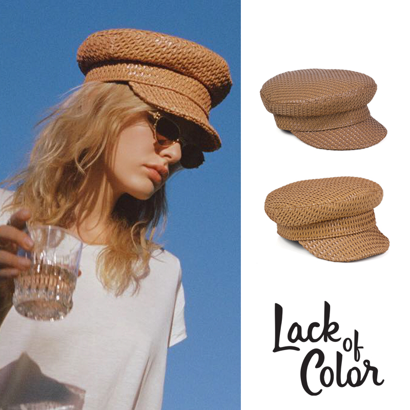 Lack of Color 2019春夏新品 梅萨皮编织纹路贝雷帽 深棕/浅棕|ruв категории Аксессуары, шляпа - от Buy2taobao.com для оказания профессиональной услуги покупки агента Taobao