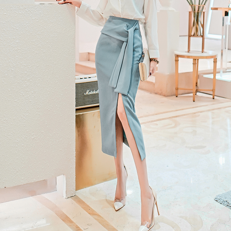 MISSFLY Split ends Bandage skirt OL Asymmetry The dress 2019 new pattern Korean Edition Skirtin the Women's clothing/Boutique , Skirts category - from Buy2taobao.com to provide professional Taobao agent buy service