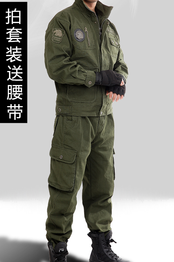 加肥大码男式纯棉套装户外运动作训军训服劳保工作服多袋工装包邮在类目 男装, 套装, 休闲运动套装中 - 来自Buy2taobao.com提供专业的淘宝代购服务