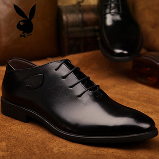  花花公子男鞋正品真皮头层牛皮英伦时尚潮流皮鞋商务正装鞋男鞋子